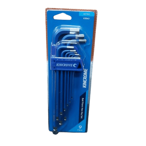 Kincrome 9 Piece Ball Point Hex Key Set K5043 Like New