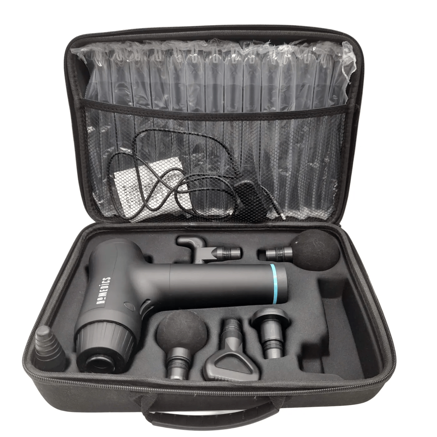 Homedics Therapist Select Plus Percussion Massage Gun In Case + USB + Head Attachments (WR 1350276)