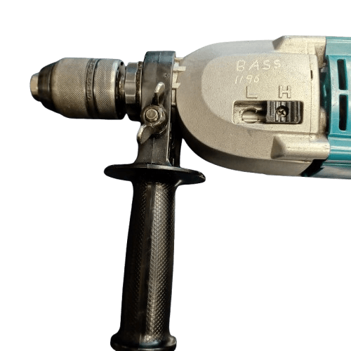 Makita Hammer Drill HP2010N, Green, Has Name Engraved On Side, With Hard Case, Handle, Depth Rod (WR 1342664)