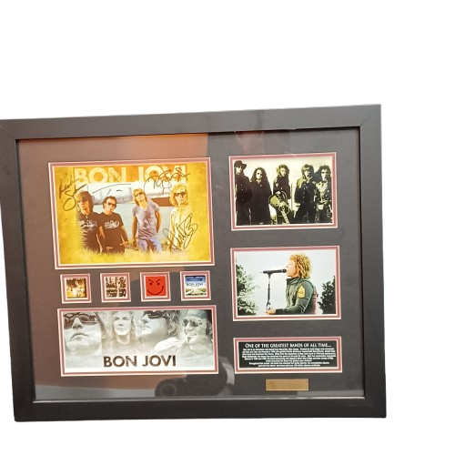 Bon Jovi Signed Framed Picture – No Authenticity Paper Work 60 of 499 **Pick Up Only**