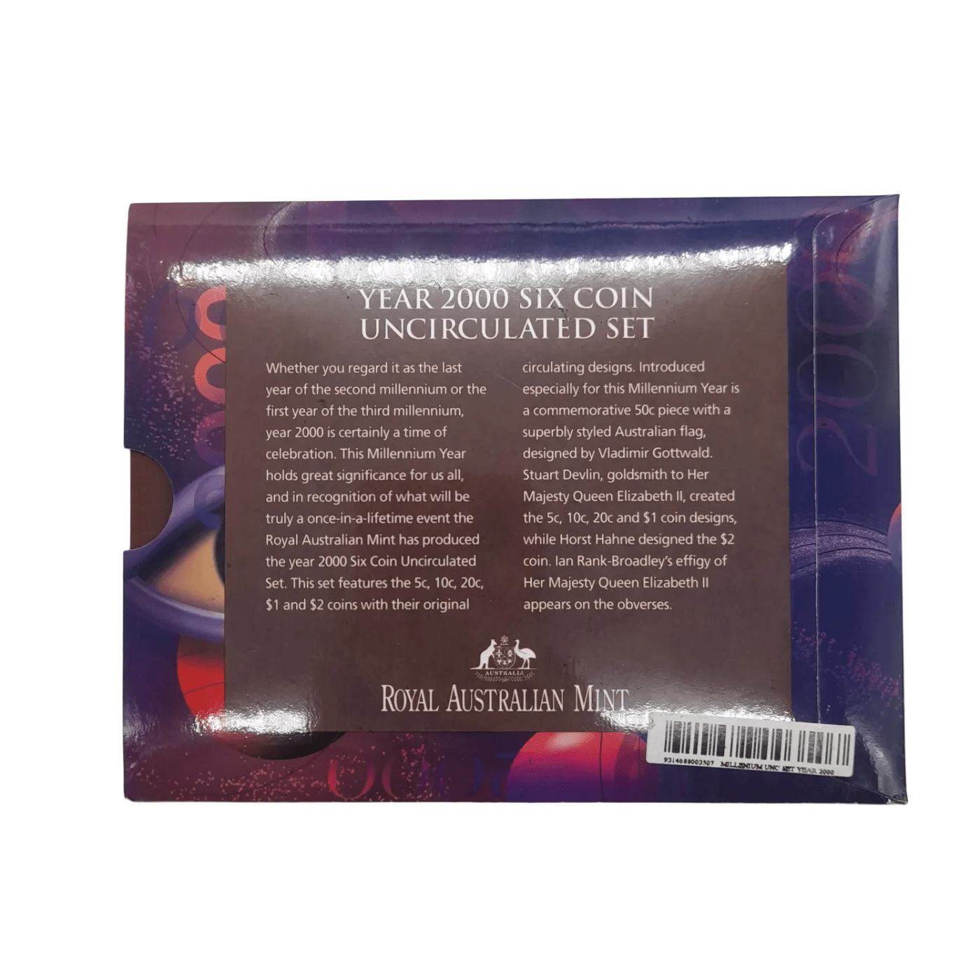 Royal Australian Mint – Year 2000 Uncirculated Coin Set – WL 1347995