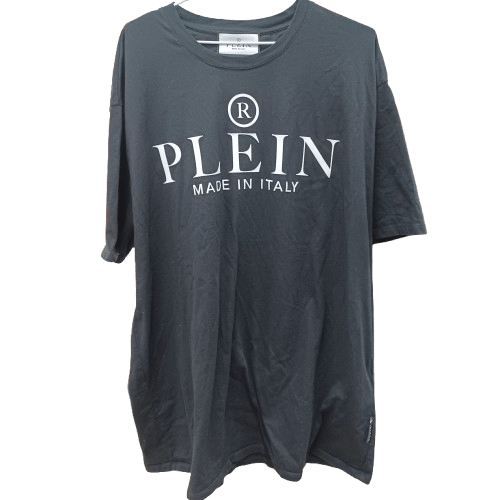 Philipp Plein Men’s T-Shirt, 5XL, Black, “Plein Made In Italy” Design On Front, Excellent Condition, With Box & Tags