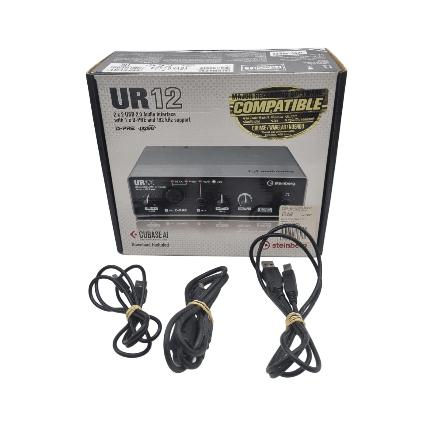 STEINBERG Audio Interface – UR12 with Box and Cords