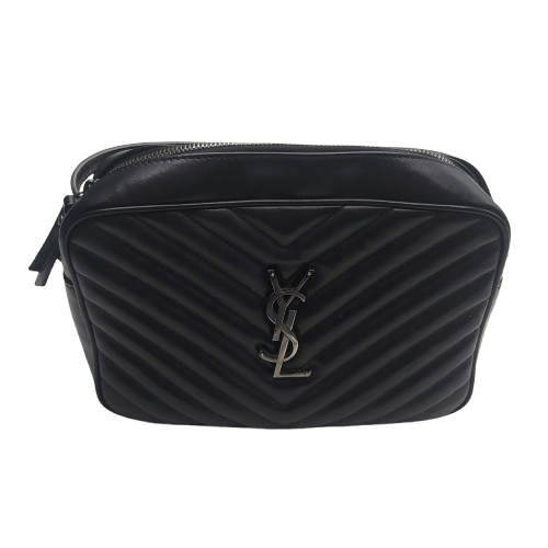 YSL Saint Laurent Black Leather Camera Dust Bag (NA 1356302)