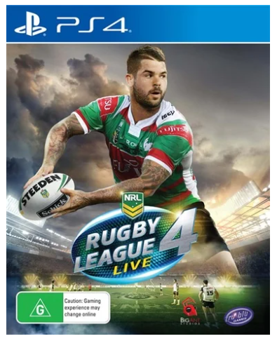 Rugby League Live 4 Playstation 4 Game – Good With Manual