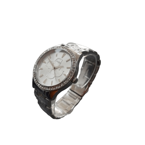 Ladies Silver Guess Watch In Box