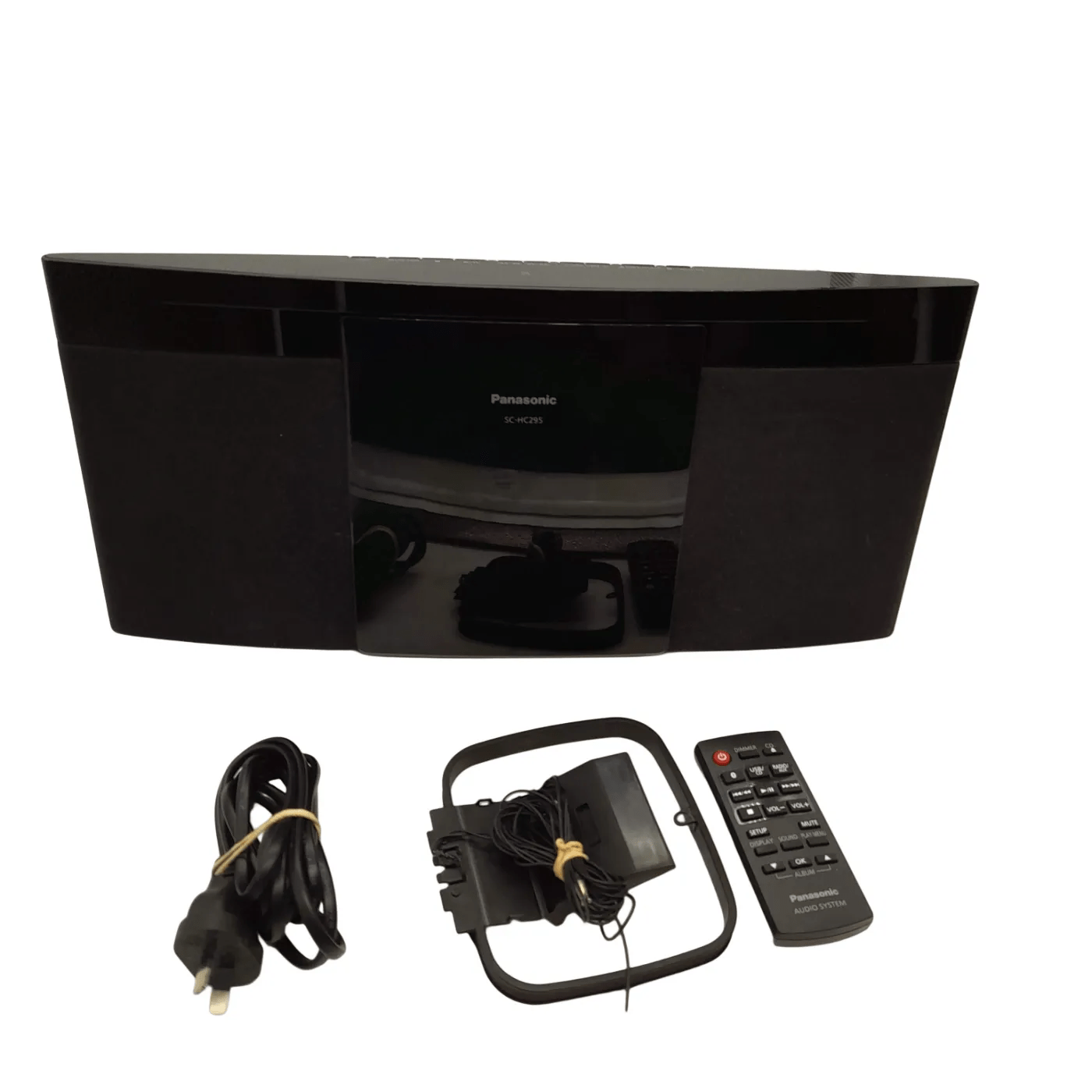Panasonic SC-HC295 Compact Stereo System CD Player/ Radio/ BT +Power +Remote +Radio Aerial (WR 1351440)
