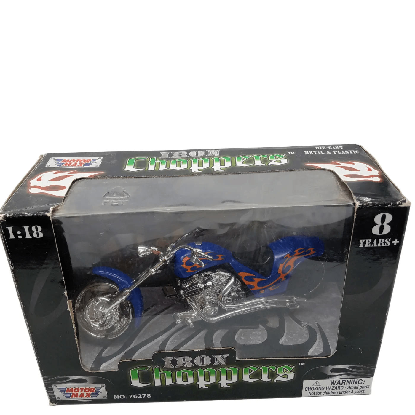 Motor Max Model Motorbikes 76278 – Blue/Orange In Box (WR 1342965)