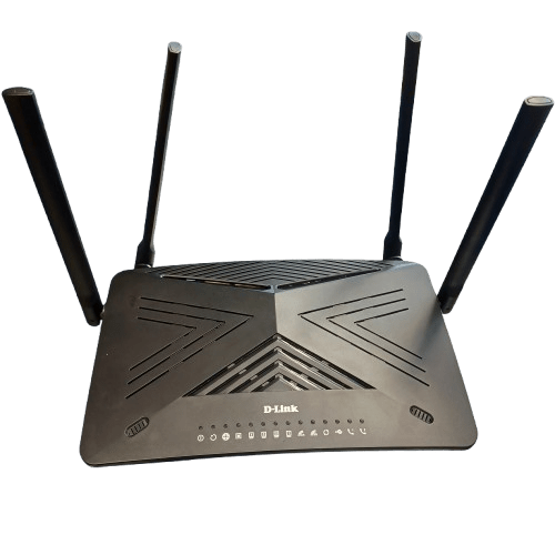 D-Link AX3000 Dual Band WiFi 6 VoIP Modem Router DSL-X3052E, Black, Very Good Condition, With AC Adaptor, Manual + Wifi Config Card (LE 1356401)