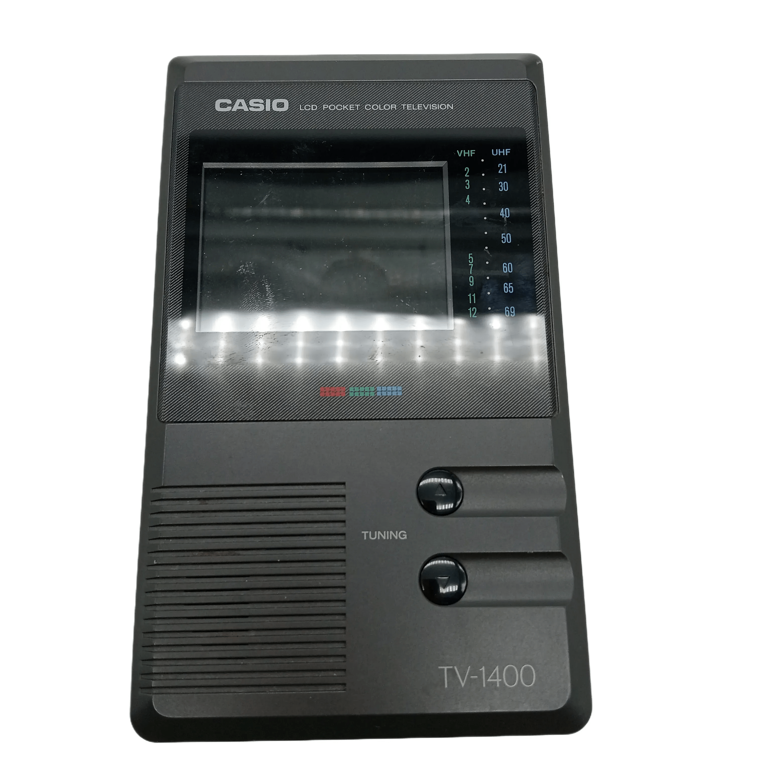 Vintage Casio Colour TV-1400 Handheld Portable 3″ LCD Screen *Prop- Not Working*