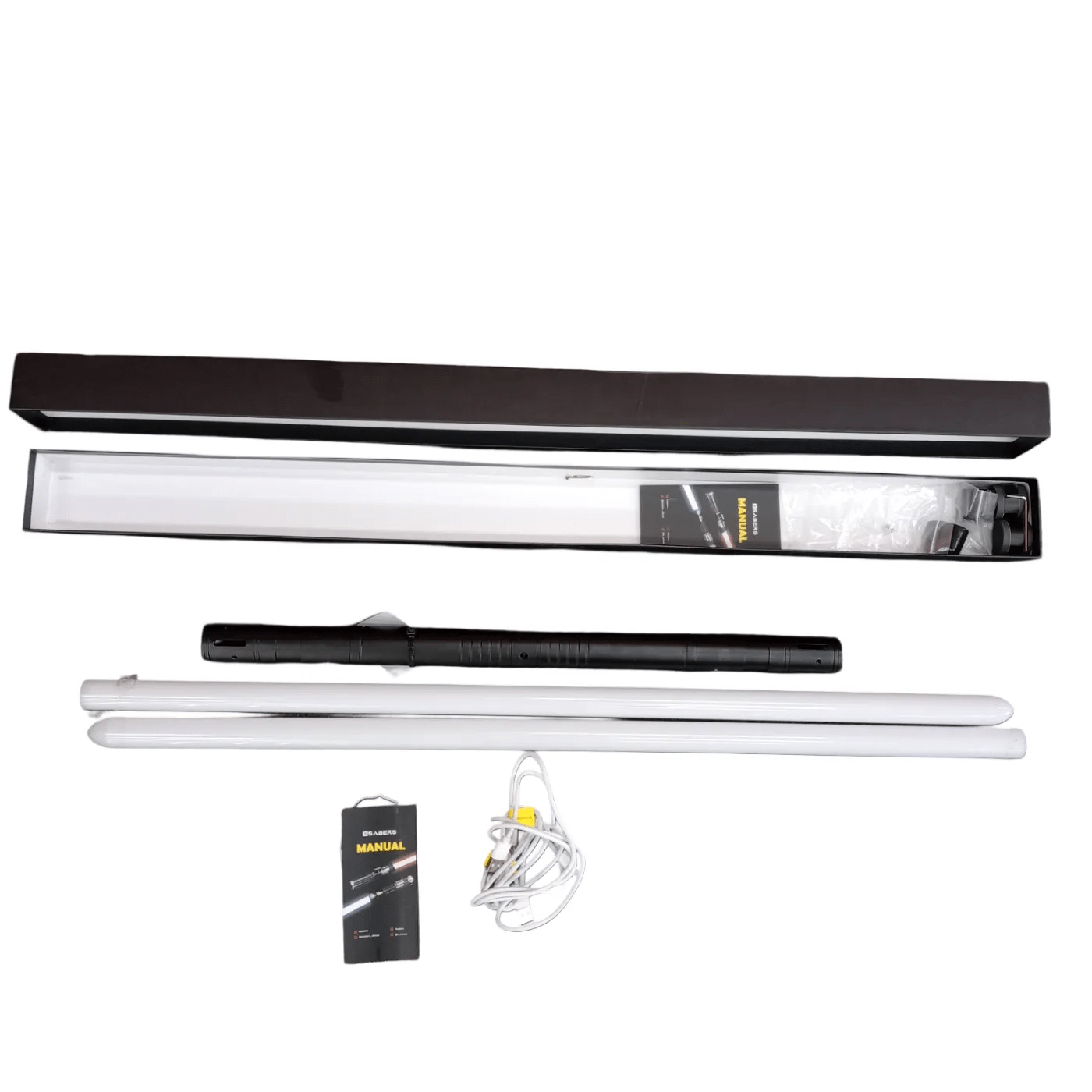 N Sabers The Twins Dual Blue Lightsabers + Box + Chargers + Manual