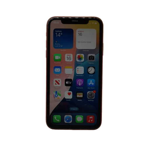 Apple iPhone 11 128GB – Red (MWM32X/A) – Cracked Screen Protector, Top Left Corner