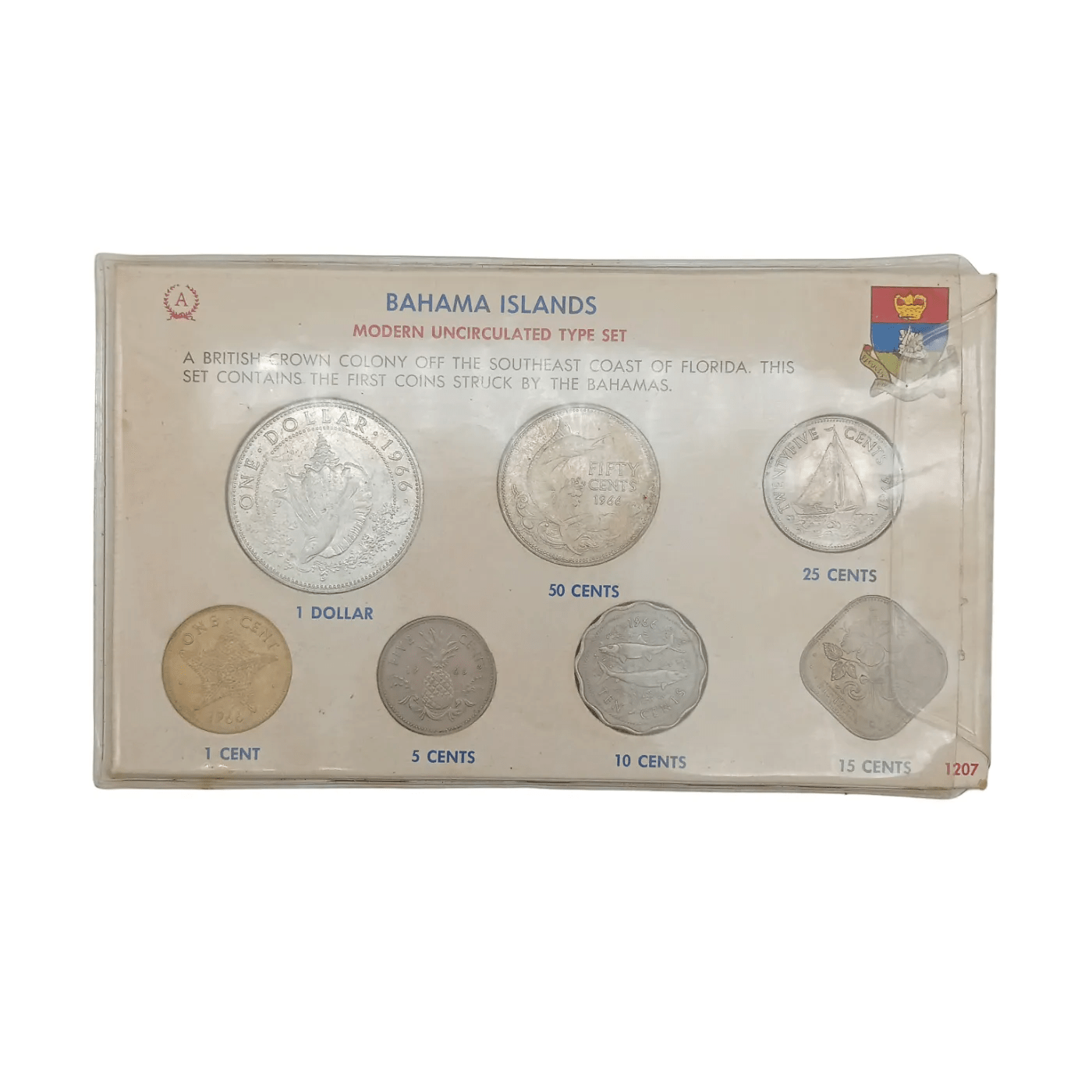 1966 Bahama Islands Uncirculated Set in White Holder