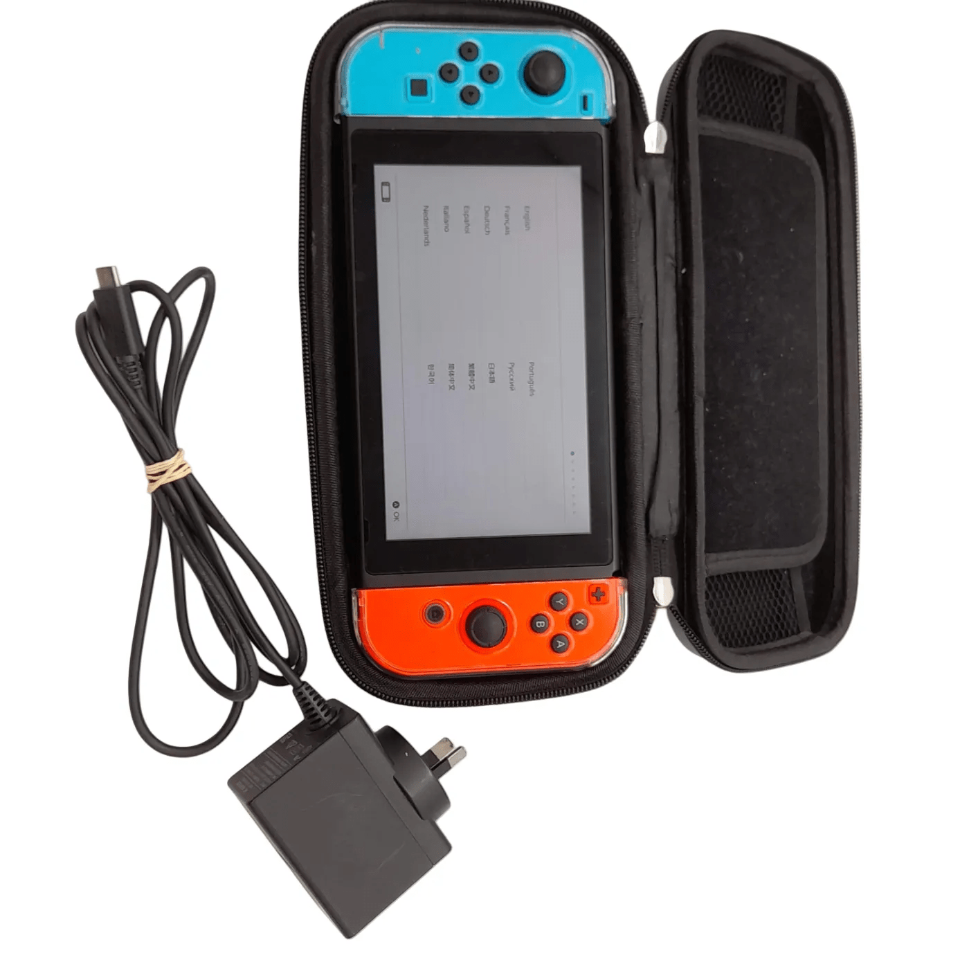 Nintendo Switch Console With Charger and Case