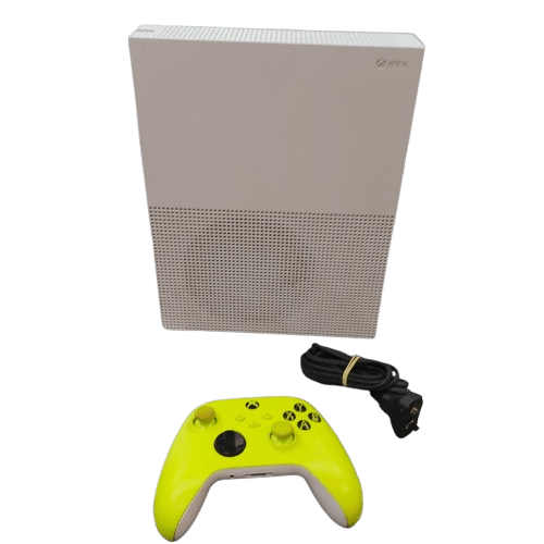 Microsoft XBOX One S 1681, 1TB Storage, White, Very Good Condition, With Xbox Series Controller + Power Cable