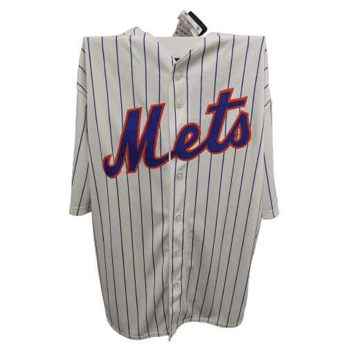 Majestic Genuine Merchandise MLB Mets Baseball Jersey, White, US2XL, Like New With Tags