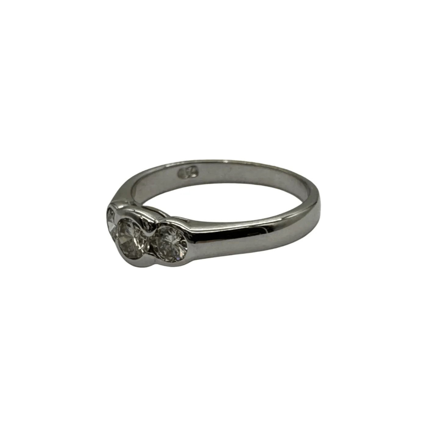 Ladies 18ct White Gold 3 Stone Diamond Ring 0.46ct TDW I 1/2 4 3/4 with Valuation – WL 1274439