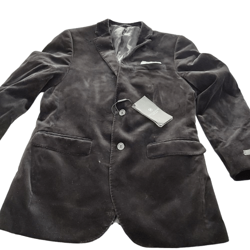 Men’s Savile Row Asher JV1 Black Velvet Jacket/Blazer, 96R, Contemporary Fit, Like New With Tags, RRP $349.99 (NA 1353776)