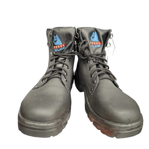 Steel Blue Work Boots – Argyle Steel Toe Cap – Black
