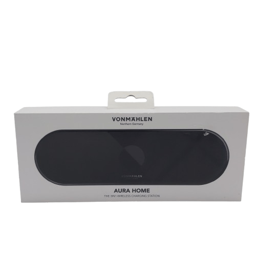 Vonmahlen Aura Home VM-AUH-01 3-in-1 Qi Wireless Charging Station, Black, Like New Sealed In Box (NA 1352697)