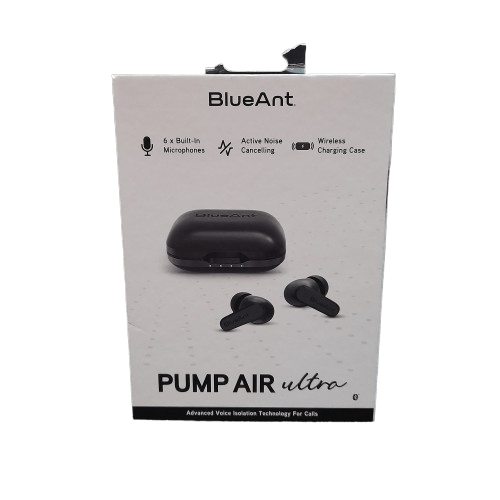 BlueAnt Pump Air Ultra Premium ANC True Wireless Earbuds – Black (JN)