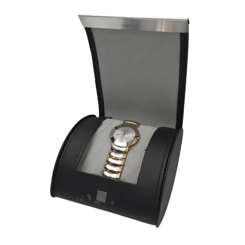 Rado Silver and Gold Watch – Model 129.0533.3, White Face, Metal Band, Box, Extra Links & Warranty Card
