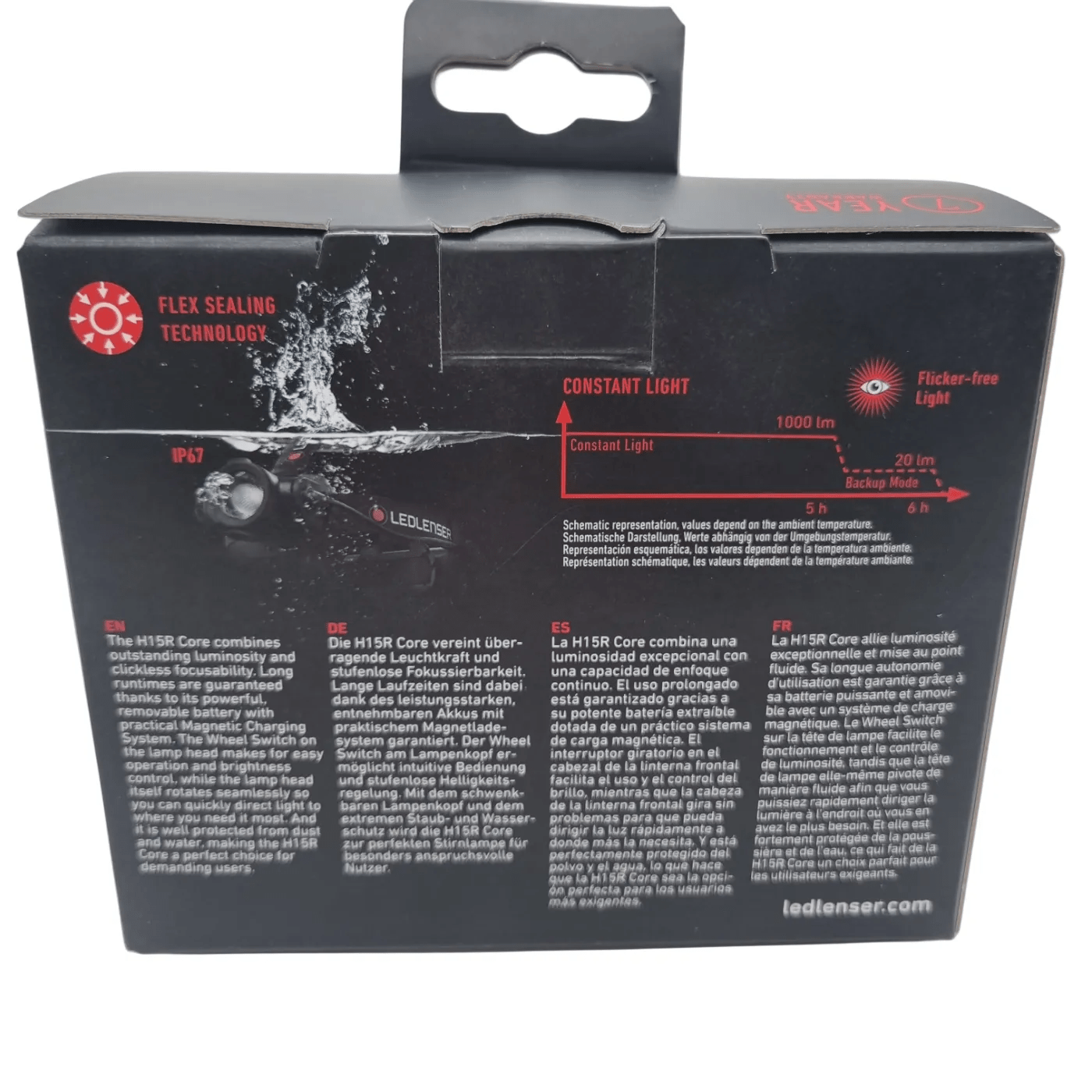 Ledlenser H15R Core Series Rechargeable Headlamp In Box + USB (WR 1346517)