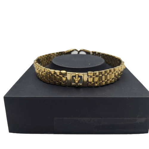 18CT Yellow Gold Timepiece Panther Link Bracelet – 36.0g, 20.0cm, 1cm Wide