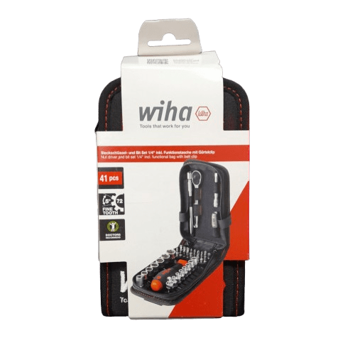 Wiha 40-Piece Metric 1/4 in Standard Socket/Bit Set with Ratchet Like New In Packaging (LN1343714)