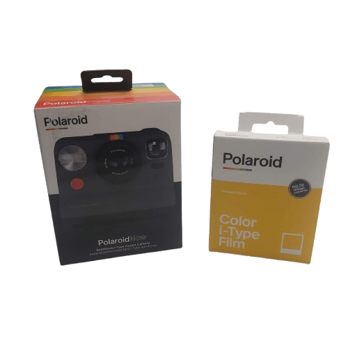 Polaroid Now I-Type Instant Camera 009028, Black, Like New, Sealed In Box, With Manual, USB Cable, Neck Strap + 8pk Films (NA 1354711)