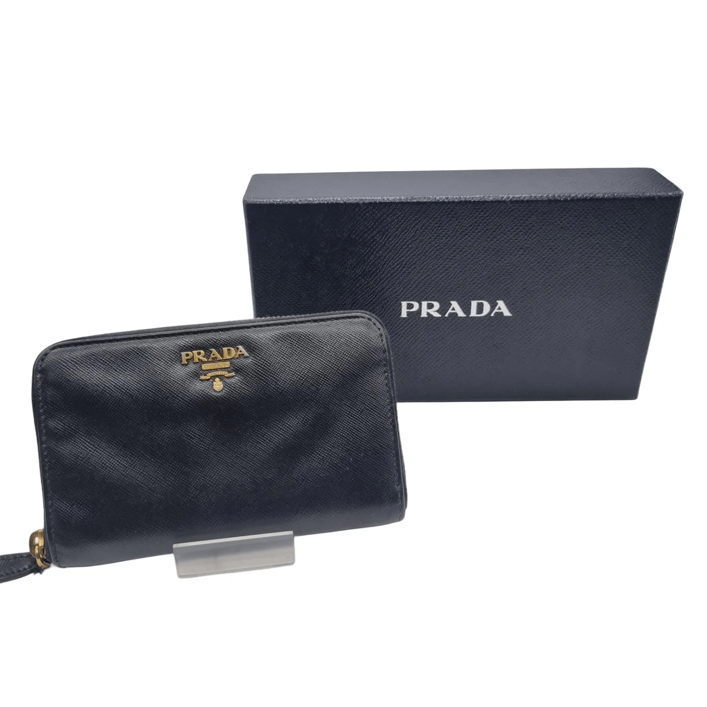 Prada Saffiano Leather Zip-Around Wallet with Box (WR 1346533)