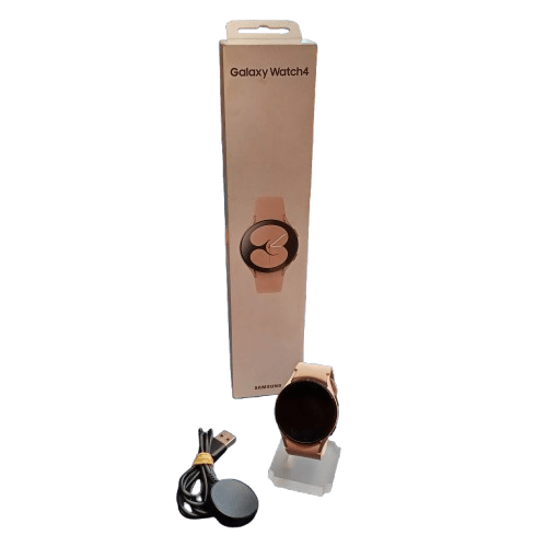 Samsung Galaxy Watch 4 SM-R860 40mm GPS/BT Model, Gold, Very Good Condition With Straps, Charger, Box (LE 1347752)