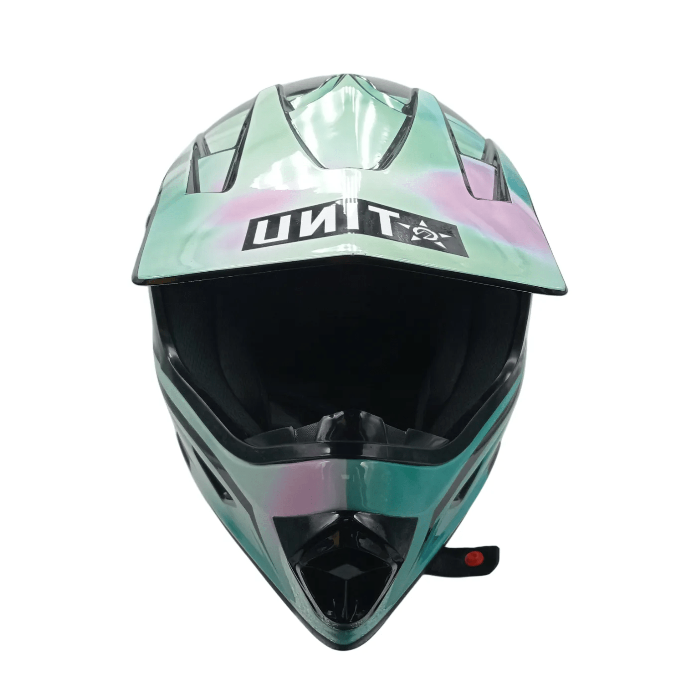 UNIT Riders Youth Helmet Sky High PC-7 Black/Purple/Teal (WR 1351366)