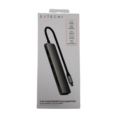 Satechi ST-P7SM 7-in-1 USB-C Slim Multiport Adapter 4K (Space Grey)