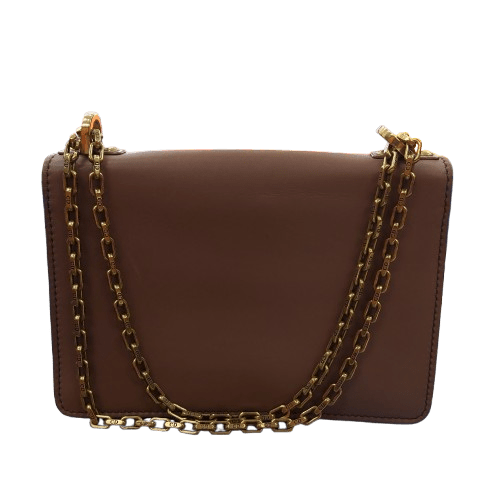Dior Medium Dusty Pink Flap Bag With Gold Shoulder Chain And Dustbag