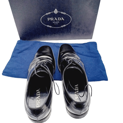 PRADA Men Shoes Patent Leather Size 6 1/2 With Box