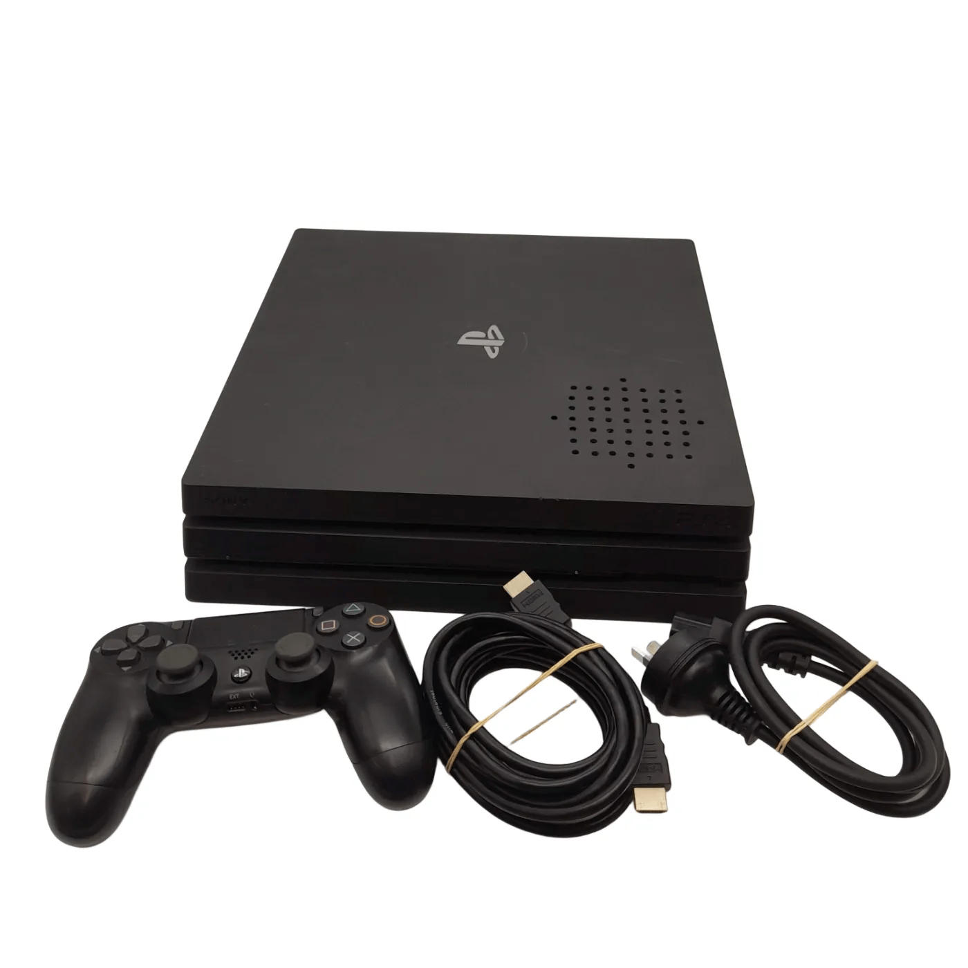 Sony Playstation 4 Pro 1TB Console – CUH-7002B + Controller + Power + HDMI *Missing Plastic Back Plate* (WR 1345992)
