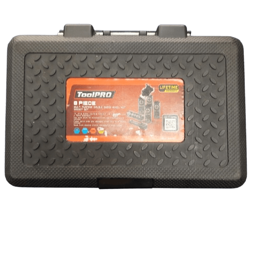 ToolPRO 6 Piece Multi Purpose Double Ended Wheel Nut Socket Set, Good Condition, Black, WIth Hard Case.