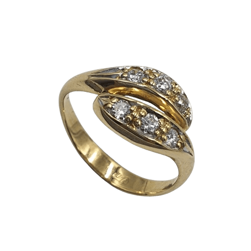 Ladies 18ct Yellow Gold Brilliant Cut Grain Set Diamond Ring 0.35ct TDW M 1/2 With Valuation (MR)