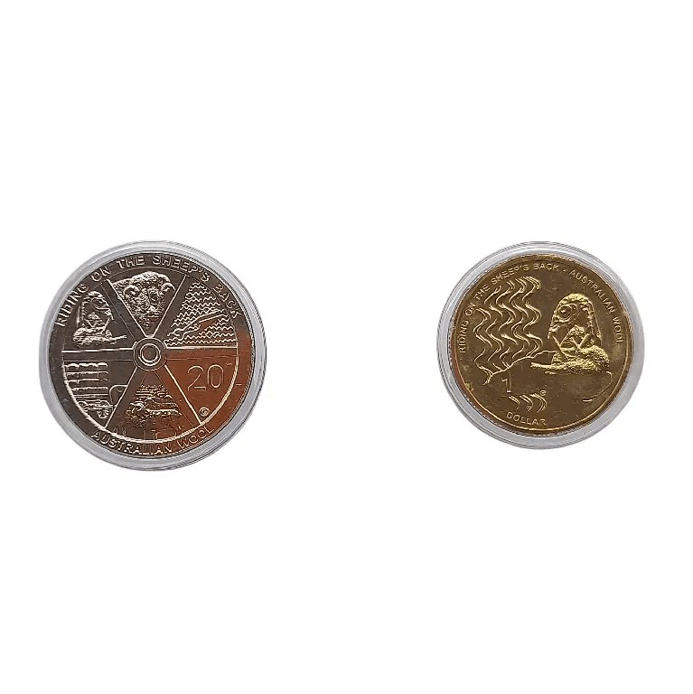 2011 Royal Australian Mint Australian Wool Two Coin Mint Set