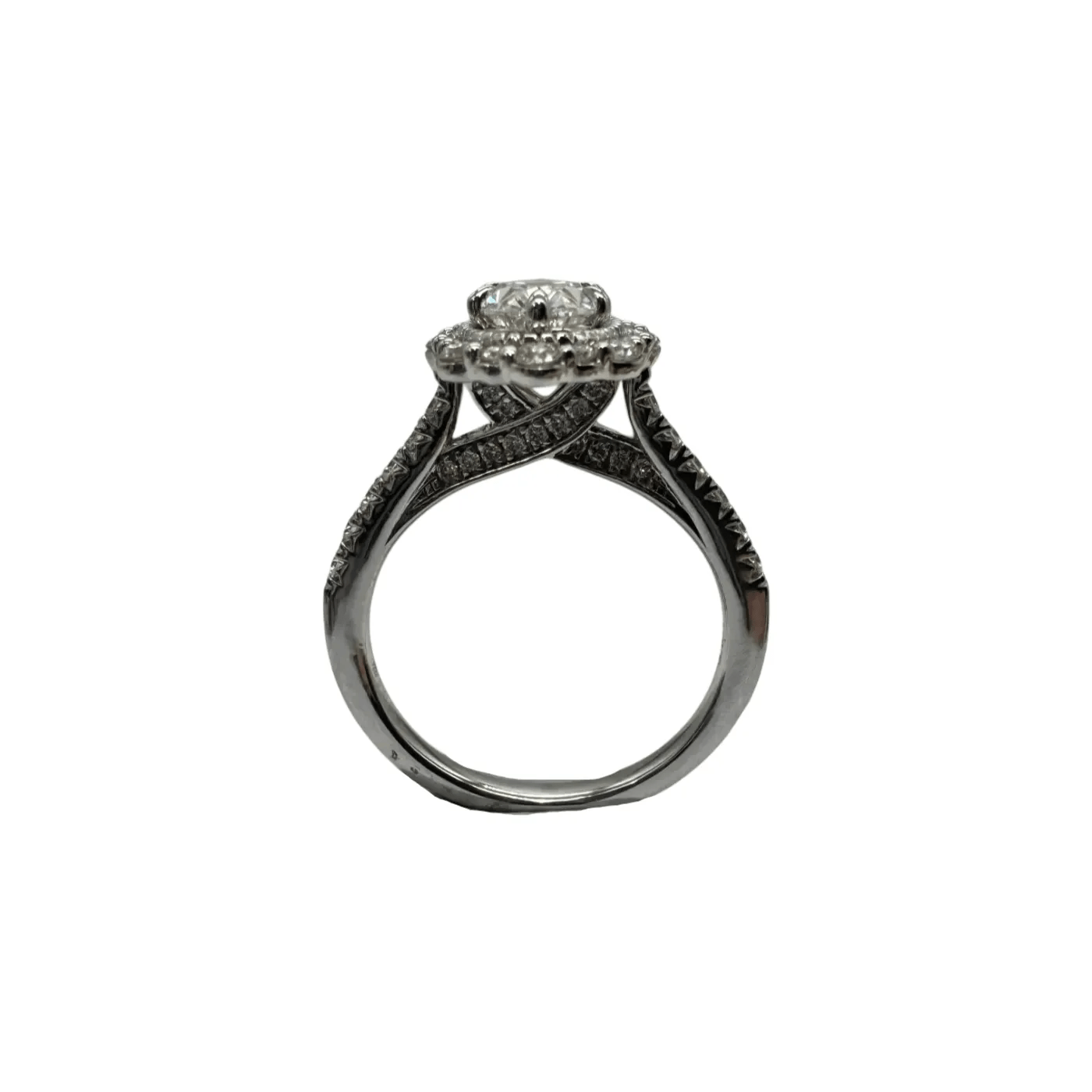 Ladies 18ct White Gold 57 Lab Grown Diamond Cluster Ring 1.51ct TLDW M 6 1/4 with Valuation – WL 1316536