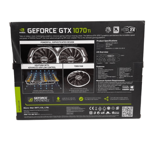 MSI GeForce GTX 1070 Ti ARMOR 8G Graphics Card