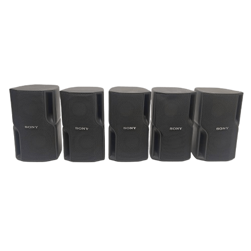 Sony SS-MS5 Surround Speaker System – 5 Micro Satellite Speakers, No Cords, Some White Paint (NA)
