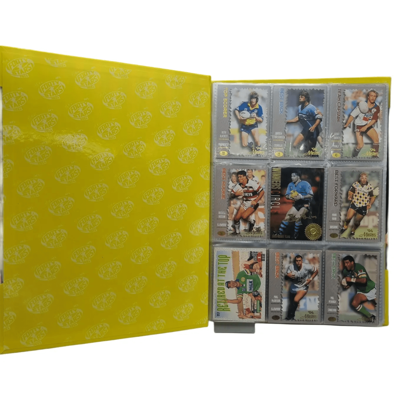 No Brand Card Album – Assorted NRL Cards in Yellow Select AFL Album (WR 1345172)