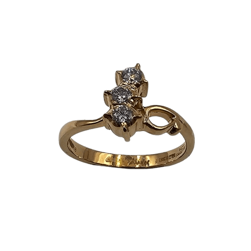 Ladies 22ct Yellow Gold Illusion Set Brilliant Cut Diamond Dress Ring 0.26ct TDW M With Valuation (MR)