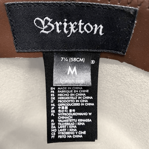 Men’s Brixton Hat. Size Medium. 58cm.