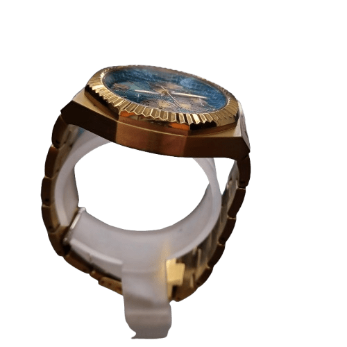 Men’s Guess GW0703G2 Gold Equity Green Link Watch, Light Wear + Tear