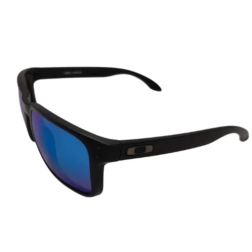 Oakley Holbrook Sunglasses – Black Frame / Blue Lens With Hard Case & Soft Pouch