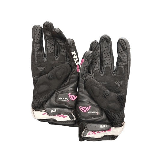 Ixon RS4 Air L Motorcycle Gloves Size Small, Black, White & Pink