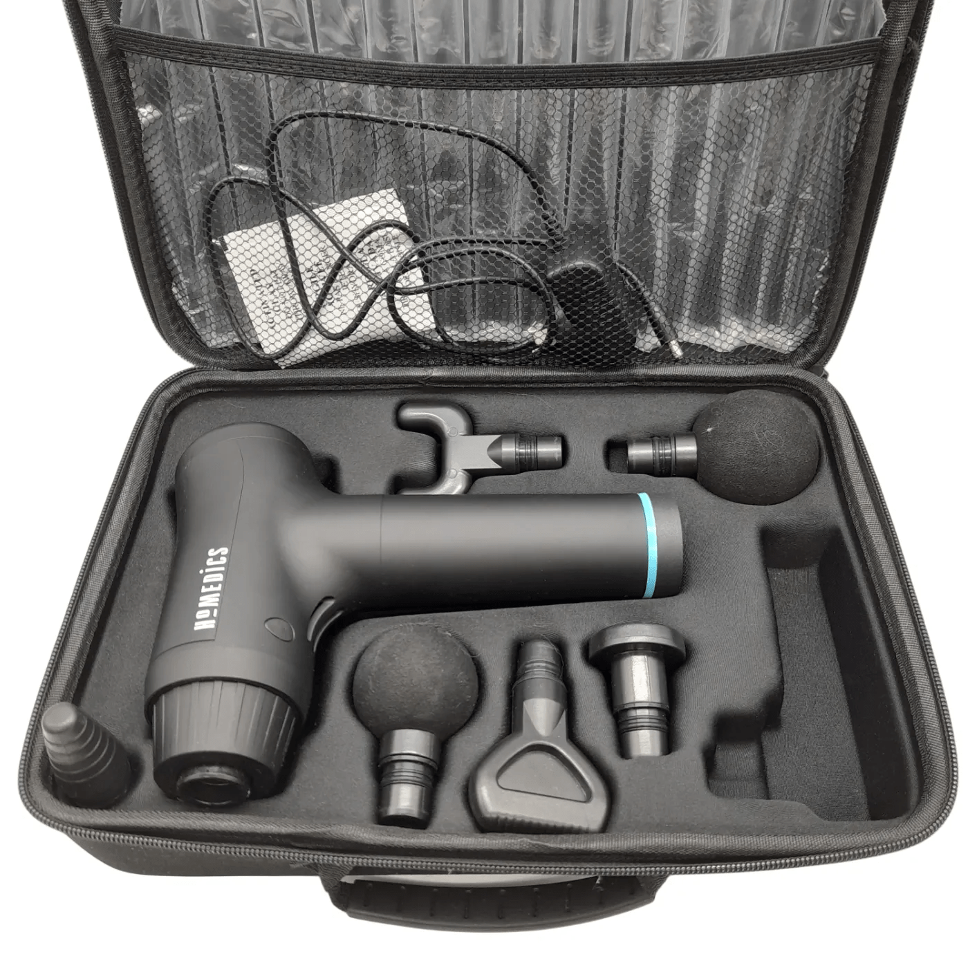 Homedics Therapist Select Plus Percussion Massage Gun In Case + USB + Head Attachments (WR 1350276)